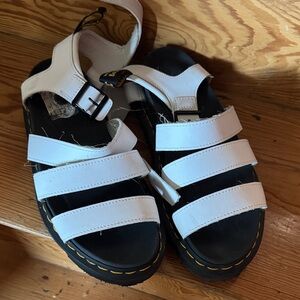 Dr. Martens White Strappy Sandals sz 9